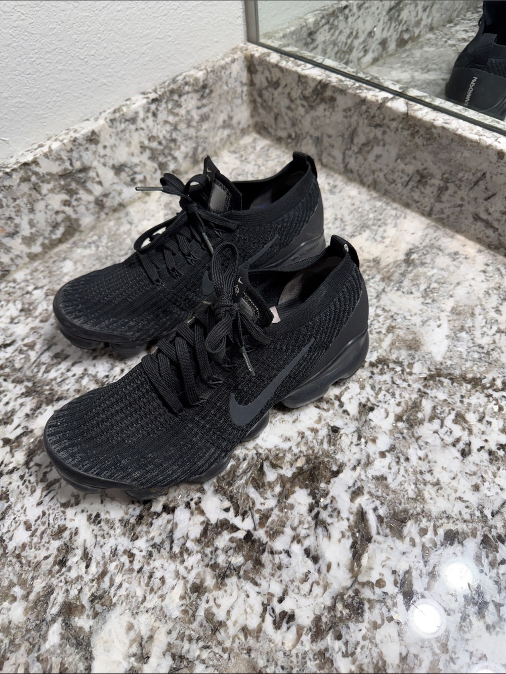 Nike Black Knit Athletic Sneakers